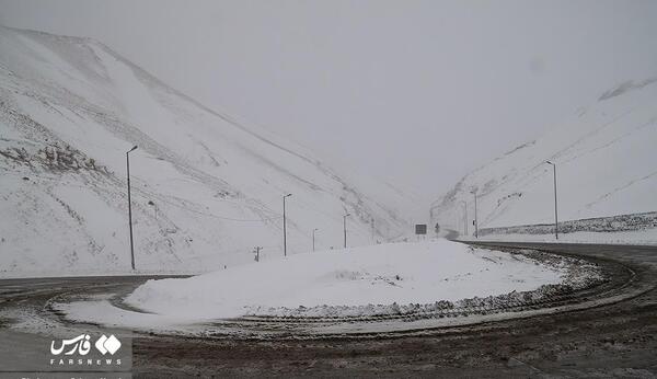 عکس زمستانی جاده چالوس