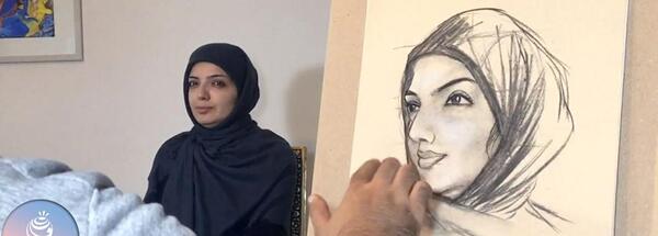 عکس نقاشی صورت روی کاغذ