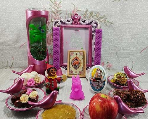 عکس سفره هفت سین چوبی