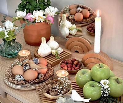 عکس سفره هفت سین چوبی