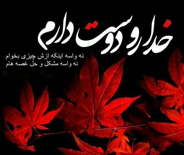 عکس نوشته دارم میرم پیش خدا