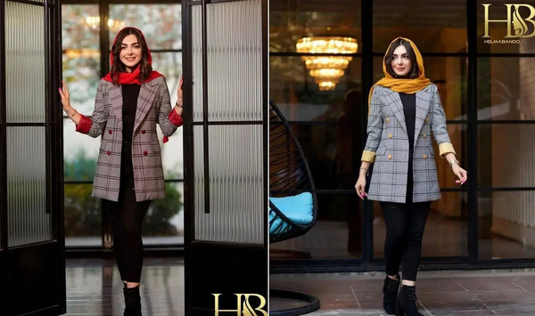 عکس مانتو رنگ طوسی