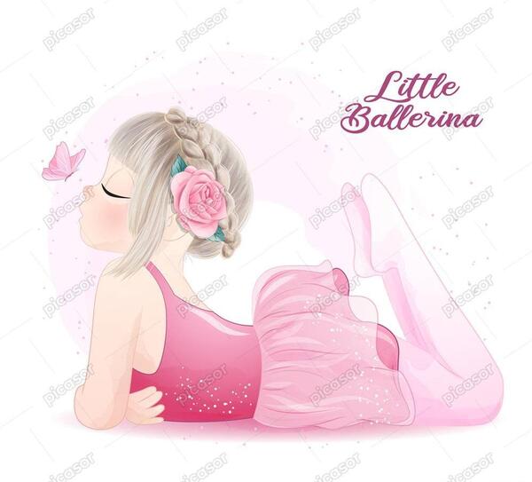 عکس نقاشی دختر صورتی