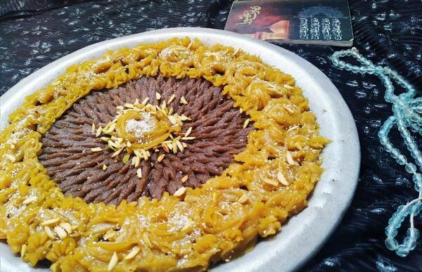 عکس حلوا دورنگ مجلسی