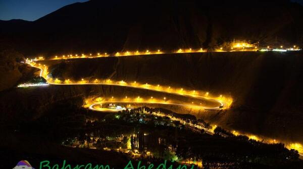 عکس جاده شمال شب
