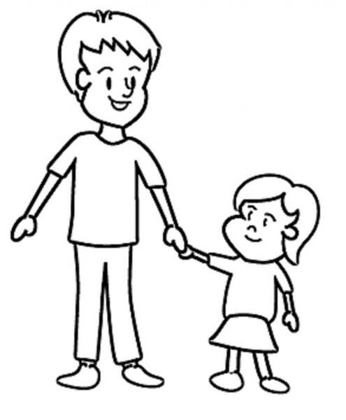عکس نقاشی دختر و پدر