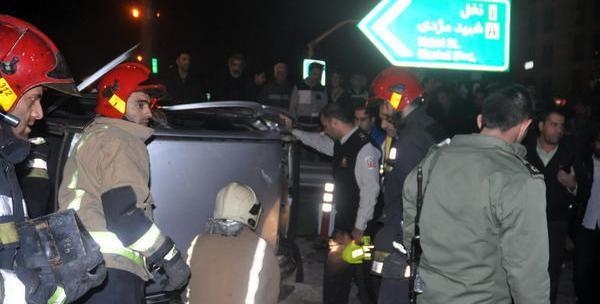 عکس تصادف مرگبار لکسوس و اسپورتیج