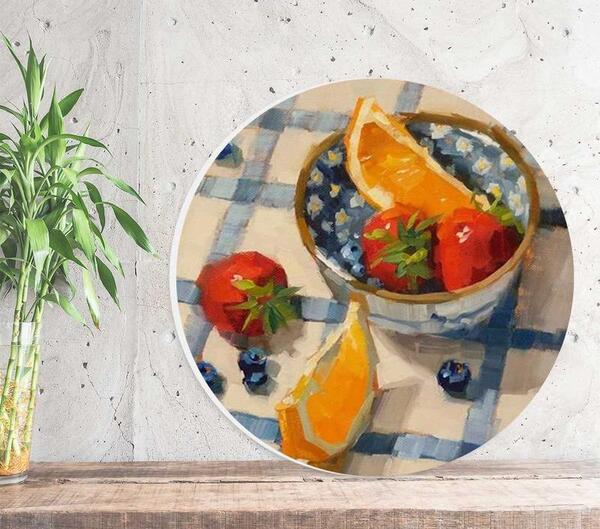 عکس طرح نقاشی ظرف میوه