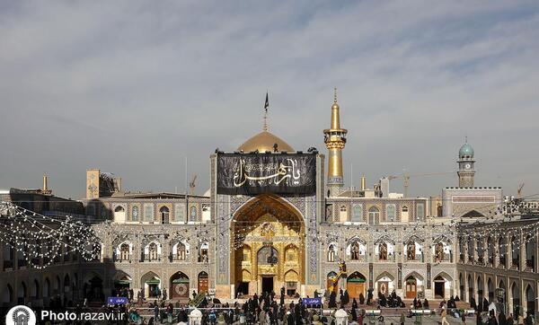 عکس حرم امام رضا در ایام فاطمیه