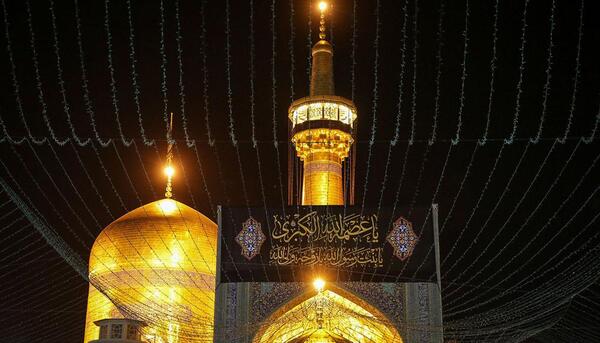عکس حرم امام رضا در ایام فاطمیه