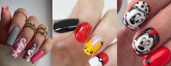 عکس ژلیش ناخن دخترانه فانتزی