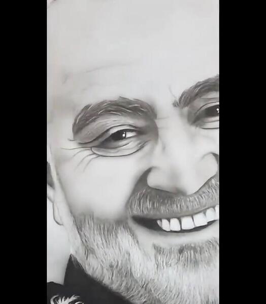 طراحی عکس شهید قاسم سلیمانی