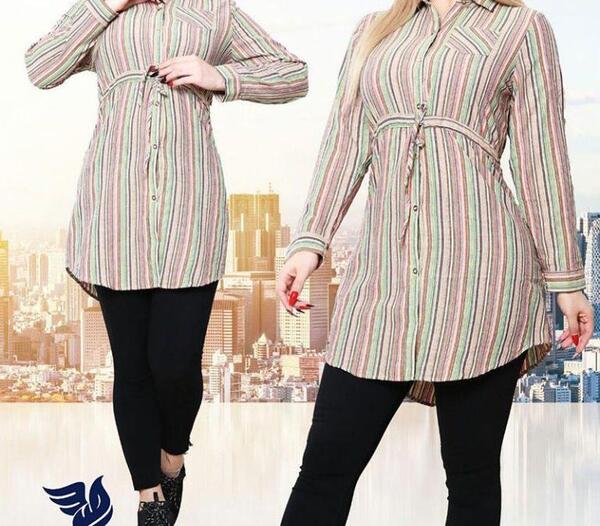 عکس تونیک زنانه راه راه