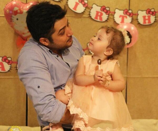 عکس کیک تولد دختر و پدر