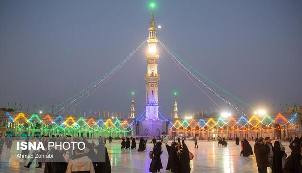 عکس چراغانی حرم حضرت معصومه