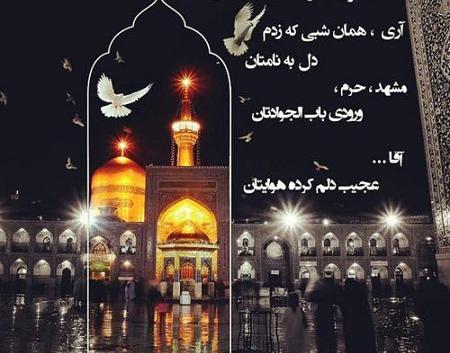 عکس نوشته یا امام رضای غریب
