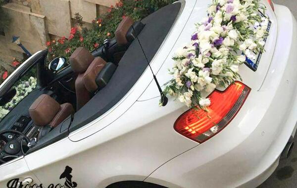 عکس دسته گل در ماشین