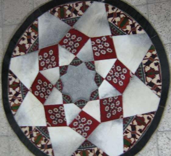عکس فرش چرم دست دوز