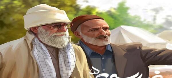 عکس رهبر در حرم امام حسین