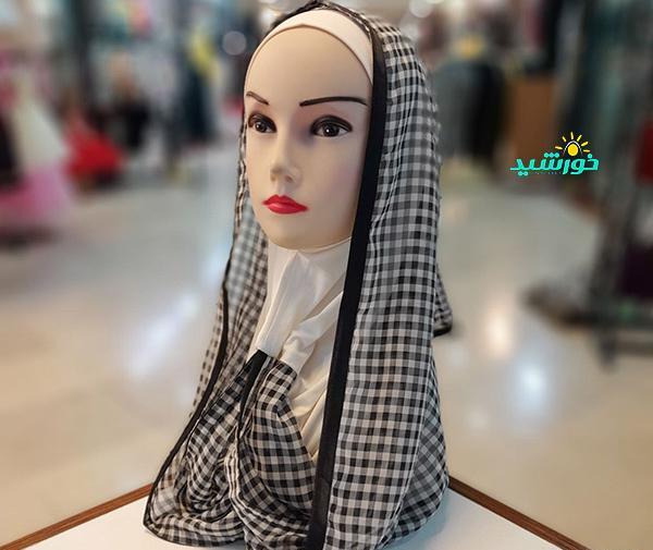 عکس مقنعه شالدار