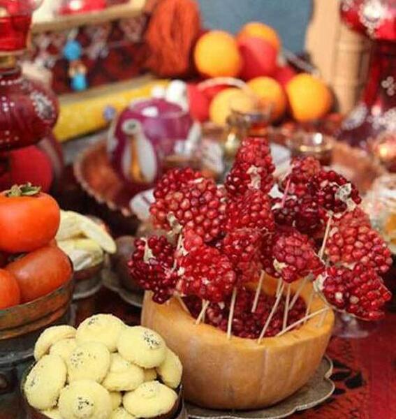 عکس نوشته سفره شب یلدا