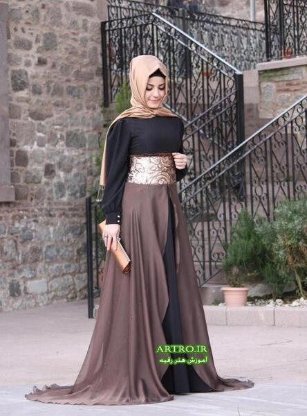 عکس لباس مجلسی دخترانه حریر اینستاگرام
