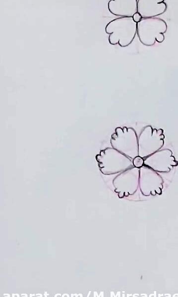 عکس نقاشی گل عباسی ساده