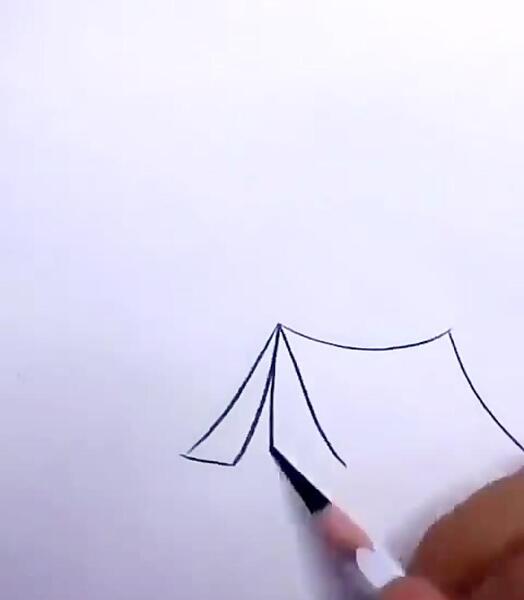 عکس نقاشی ساده چادر مسافرتی