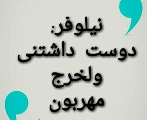 عکس نوشته اسم نیلوفر برای پروفایل