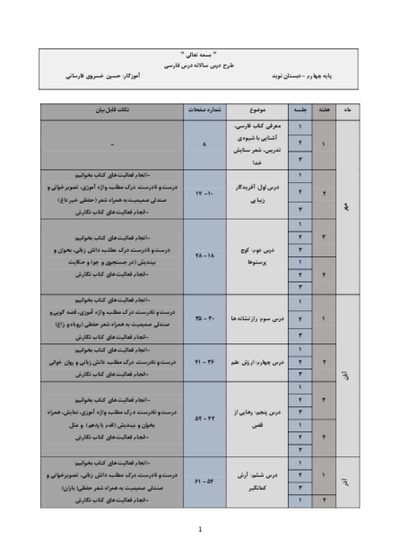 عکس کتاب چهارم دبستان