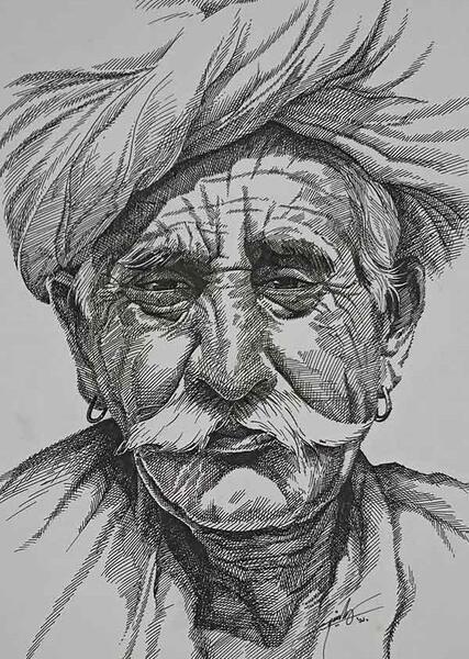 عکس طرح نقاشی با مداد سیاه اسان