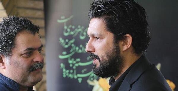 عکس حامد بهداد در مراسم ختم پدرش
