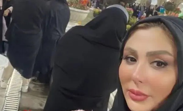 عکس نیوشا ضیغمی در حرم امام رضا