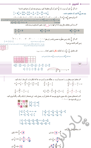 عکس صفحه حل شده ۲۶ ریاضی پنجم