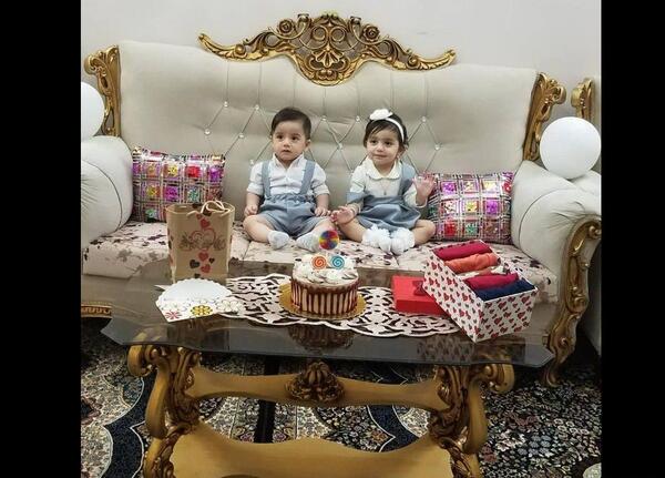 عکس نوزاد دختر و پسر دوقلو