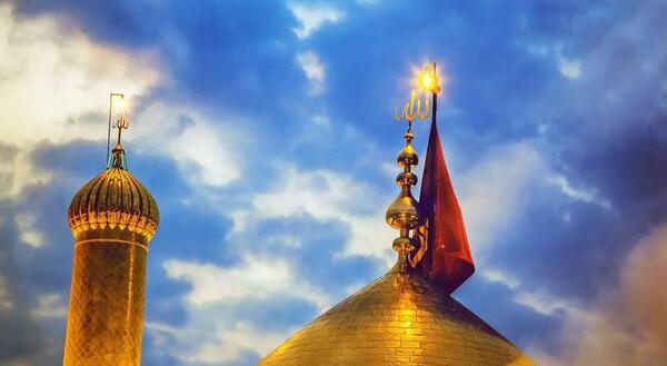 عکس یادگاری با حرم امام حسین