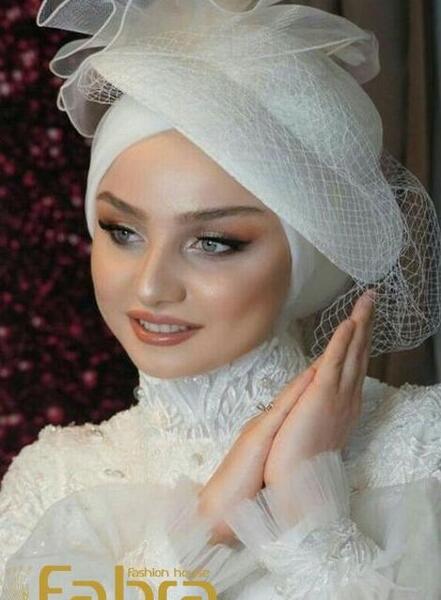 عکس آرایش عروس با حجاب