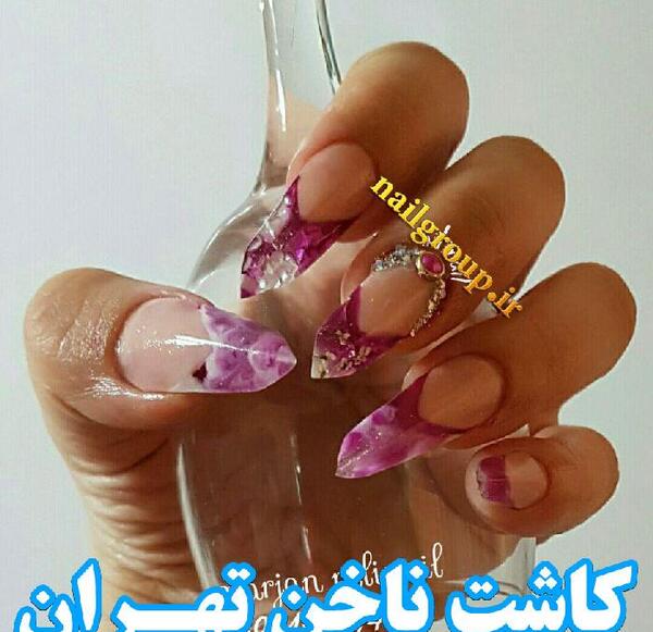 عکس کاشت ناخن نوک تیز