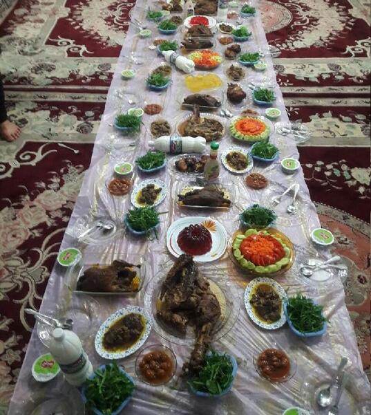 عکس سفره شام دورهمی