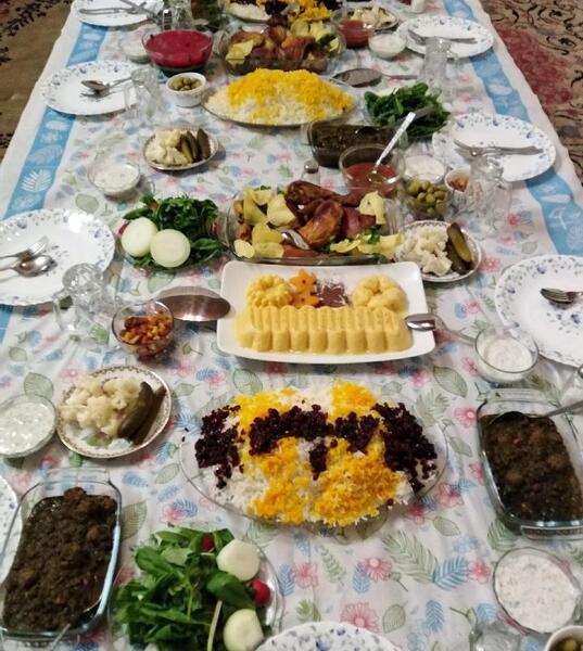 عکس سفره شام دورهمی