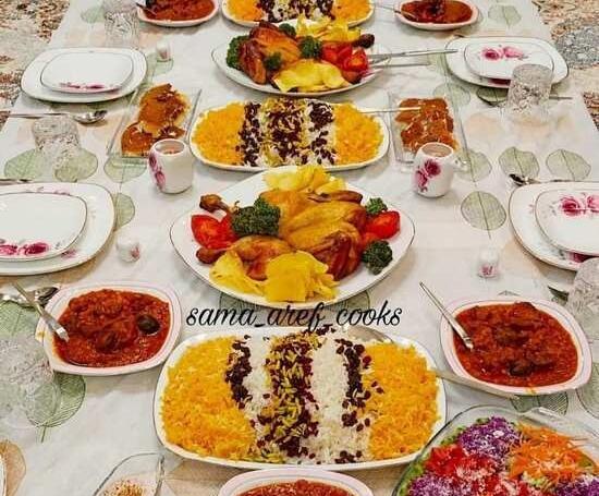 عکس سفره شام دورهمی