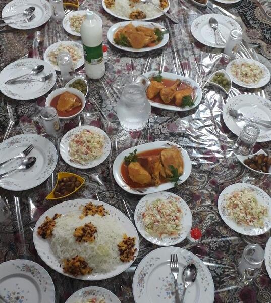 عکس سفره شام دورهمی