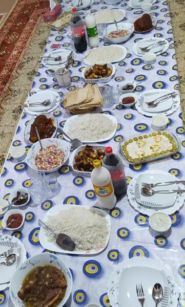 عکس سفره شام دورهمی