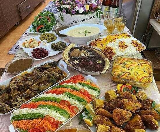 عکس سفره شام دورهمی