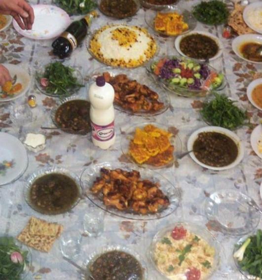 عکس سفره شام دورهمی
