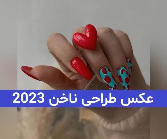 عکس طراحی ناخن با ورق طلا