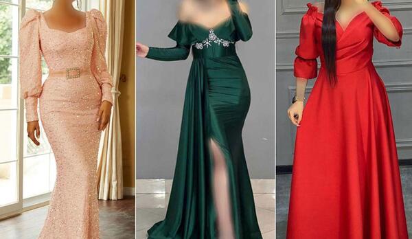 عکس لباس مجلسی دخترانه یقه دلبری