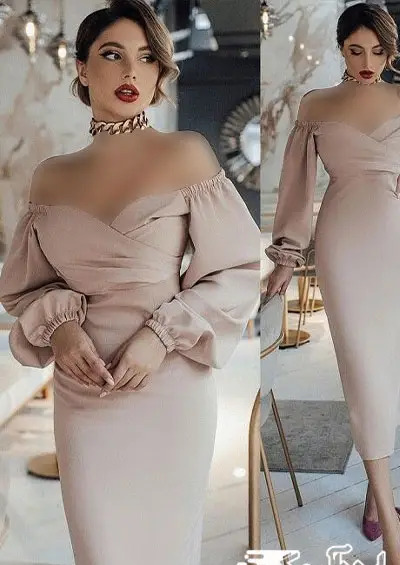عکس لباس مجلسی دخترانه یقه دلبری
