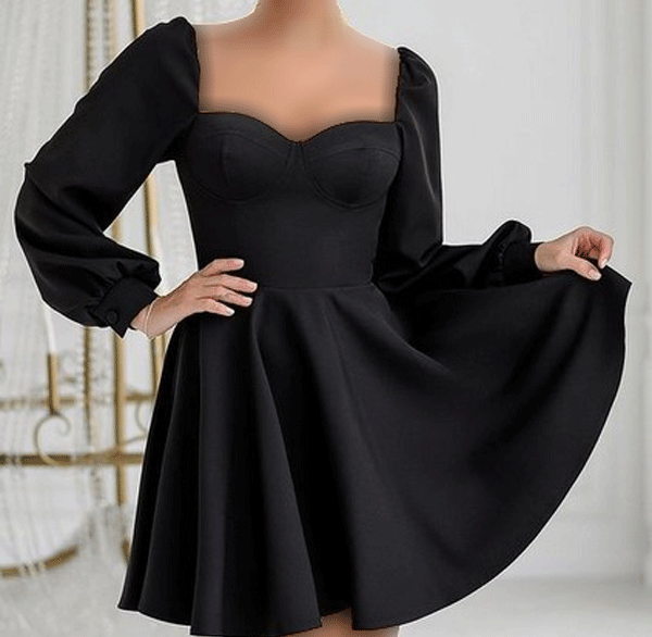 عکس لباس مجلسی دخترانه یقه دلبری