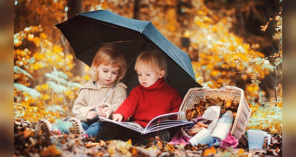 عکس پاییزی از کودک